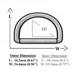19mm | 0.75″ D-Ring #L7458- 50PCs