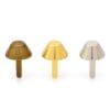 NH122 Purse Feet-Avetco2 NH122 Purse Feet – Front View of Antique Brass, Gold, and Nickel Finishes – Avetco