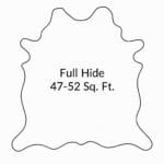 Outline-Full Hide Cow Leather 47-52 SF-Avetco Cobalt Cowhide – Side Hides – 3/4 oz | 22-25 SF.