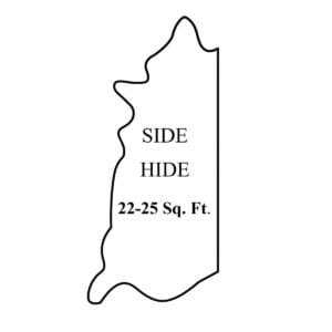 Outline- Side Hide 22-25 SF-Avetco Cobalt Cowhide – Side Hides – 3/4 oz | 22-25 SF.
