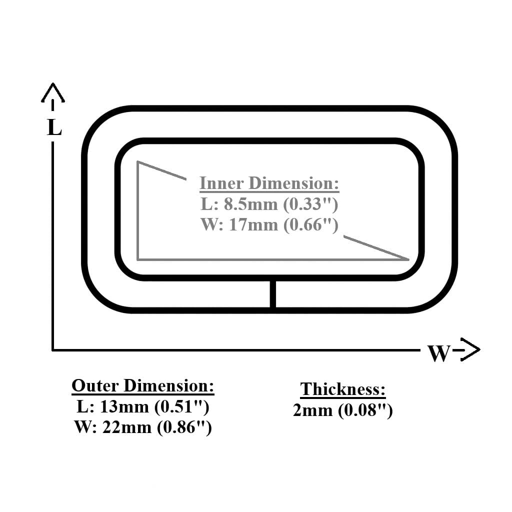 Y7466 17mm rectangle ring – all finishes