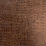 Avetco- Oltu Cow Leather Embossed Rustic Brown Oltu Crocodile Embossed Cow Leather – Neutral Tones- Rough Cut by 2 SF.