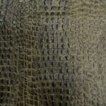 Avetco- Oltu Cow Leather Embossed Army Green Oltu Crocodile Embossed Cow Leather – Neutral Tones- Rough Cut by 2 SF.
