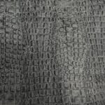Avetco- Oltu Cow Leather Embossed Charcoal Gray Oltu Crocodile Embossed Cow Leather – Neutral Tones- Rough Cut by 2 SF.