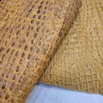 Oltu Cow Leather Embossed-Golden Glow Oltu Crocodile Embossed Cow Leather — Bold & Vibrant Collection | 22-25 SF.