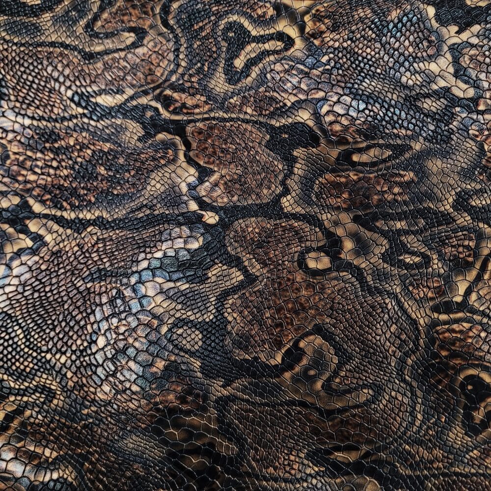 KP-228 Black Snake Milkyway-Embossed Cow Leather- Avetco Black Snake Milkyway Embossed Cow Leather – Avetco