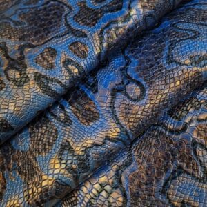 KP-228 Dazzling Blue Snake Milkyway-Embossed Cow Leather- Avetco2 Snake Milkyway Embossed Cow Leather 3 oz | 20-22 SF.