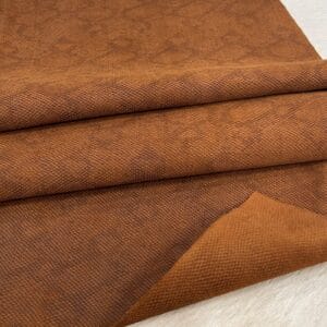 KP-230AZT-Aztec Vertu Snake Cow Suede Leather-Avetco 4 Snake Embossed Cow Suede Leather – Rough Cut by 2 SF