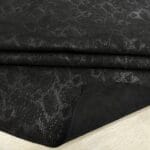 KP-230BLK-Black Vertu Snake Cow Suede Leather-Avetco 6 Snake Embossed Cow Suede Leather 3 oz. | 12-14 SF