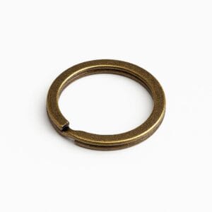 1.10″ | 28.1 mm Antique Brass Split Flat Key Ring #KR2228-50pk