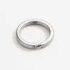 Nickel split key ring on a white background.-Avetco