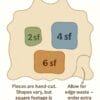 Hand cut leather panels in 2, 4, and 6 sq. ft. sizes from a full cowhide – Avetco