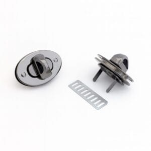 Y1094-Gunmetal Handbag Lock Closure-Avetco Handbag Oval Twist Lock Closure #Y1094