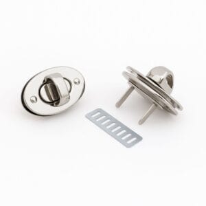 Y1094-Nickel Handbag Lock Closure-Avetco Handbag Oval Twist Lock Closure #Y1094
