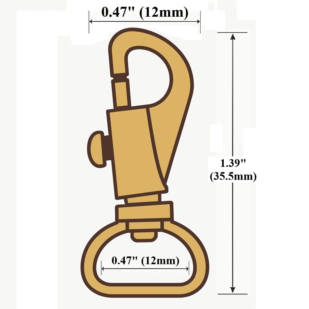 Y1200-12mm Illustrated Diagram-Avetco Y1200 Bolt Snap Hook – 12mm (10pk)