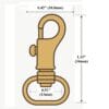 Y1481-13mm illustrated Diagram-Avetco 0.50″ | 13mm Bolt Swivel Snap Hook #Y1481-(10pk)