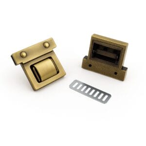Y1699-Brushed Antique Brass Twist Handbag Lock Closure-Avetco Handbag Twist Lock Closure #Y1699