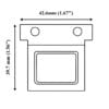 Y1699-illustrated diagram-Twist Handbag Lock Closure-Avetco Technical diagram of Y1699 twist handbag lock closure with measurements, Avetco