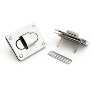 Y1702-Nickel Rectangular Twist Handbag Lock Closure-Avetco Rectangular Twist Handbag Lock Closure #Y1702