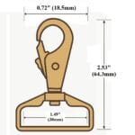 1.50″ | 38mm Trigger Swivel Snap Hook #Y240-10pk