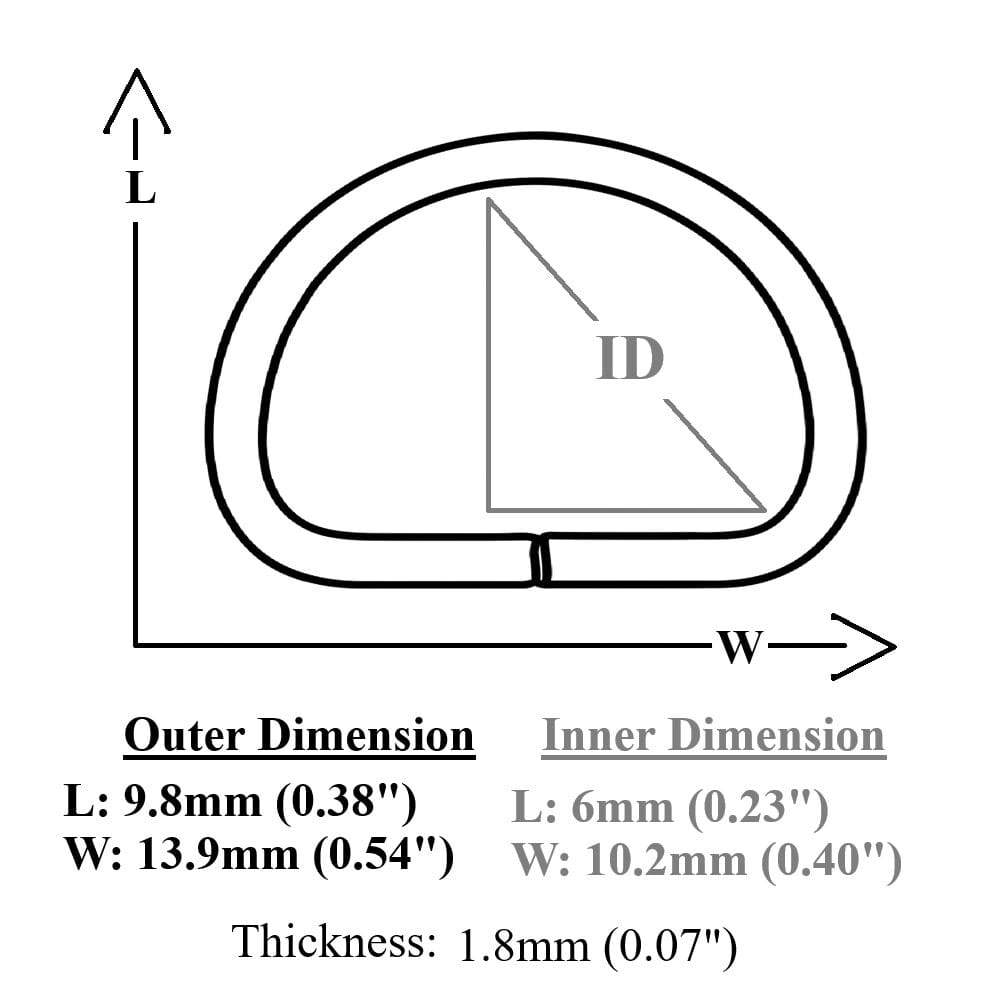 Y7460-10mm Illustrated Diagram-Avetco 10mm D Ring Y7460