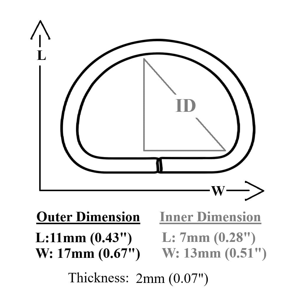 Y7460-13mm Illustrated Diagram-Avetco 13mm, 0.51 D-Ring #Y7460 - 100PCs