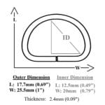 Y7460-20mm Illustrated Diagram-Avetco 20mm | 0.79″ D-Ring #Y7460- 50PCs