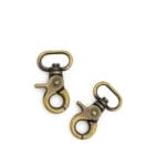 lobster-claw-swivel-snap-hook-y1967-brushed-Antique brass 1 Y1967 Lobster Claw Snap Hook – 20mm (10pk)
