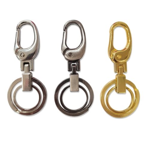 Y1288 Keyring with Push Gate Swivel Snap Hook – (10pk)