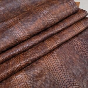 Hektor-Cognac-Snake Embossed-Cow Leather-Avetco Hektor-Cognac-Snake Embossed-Cow Leather-Avetco