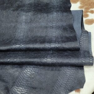Hektor-Navy Blue-Snake Embossed-Cow Leather-Avetco Hektor-Navy Blue-Snake Embossed-Cow Leather-Avetco