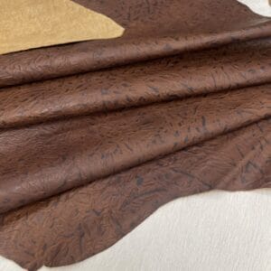 KP-200-26 Stone Age Flint Leaf 26 Flint Leaf embossed cow leather – 2/3 oz