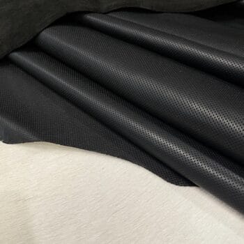KP-207BLK 1 Milano Step Perforated Cow Leather 3 oz