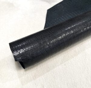 KP-221BLK 1 Alligator Belly Embossed Cow Leather 3 oz | 22-24 SF.