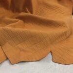Klips- Burnt Orange-Cow Leather Embossed-Avetco 2 Croco Belly Embossed Cow Nubuck Leather 3 oz