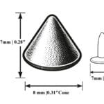 0.32″ | 8mm Cone Head Rivet 100PCs- AR197