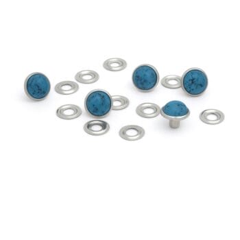 Acrylic Turquoise Stone Rivets- Nickel NH80-3TP