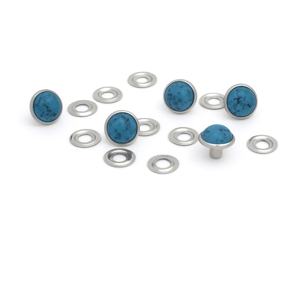 Acrylic Turquoise Stone Rivets Acrylic Turquoise Stone Rivets- Nickel NH80-3TP