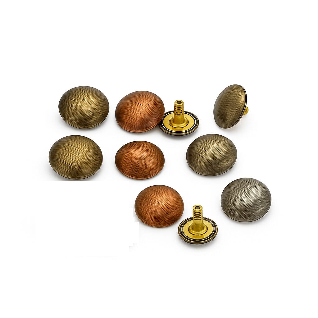 BR588 Dome Rivet 115-125 0.49" | 12.5mm BR588, Brushed Dome Rivets-100pk