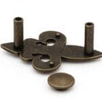 Fleur de Lis Decorative Rivets 1 Fleur de Lis Decorative Rivets – Nickel & Antique Brass | 20 Sets– AR52