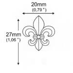 Fleur de Lis Decorative Rivets Fleur de Lis Decorative Rivets – Nickel & Antique Brass | 20 Sets– AR52
