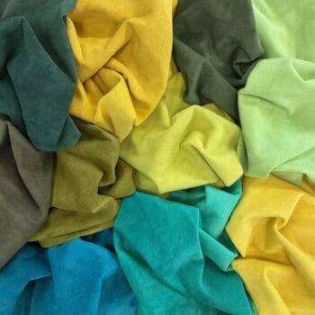 Premium Garment Pig Suede Leather 2 oz - Greens & Yellows
