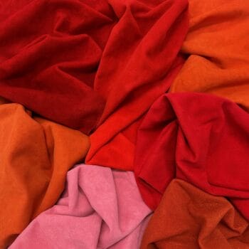 Premium Garment Pig Suede-Oranges Pinks and Reds Premium Garment Pig Suede Leather 2 oz – Oranges, Pinks, & Reds