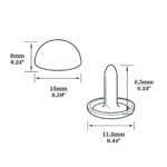 R588 Dome Rivet-Illustrated Diagram-15mm R588 Dome Rivets-Illustrated Diagram-15mm