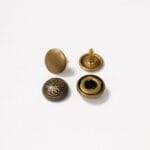 R598-115mm-Antique Brass-Avetco 0.45″ | 11.5 mm R598, Decorative Dome Rivets -50pk
