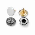 R598-115mm-Black Tin-Avetco 0.45″ | 11.5 mm R598, Decorative Dome Rivets -50pk