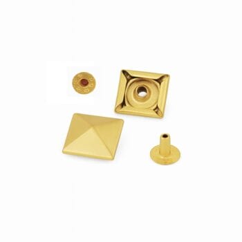 R630 Satin Gold 0.54″ | 13.7 mm Pyramid Rivets R630- 50PK – SATIN GOLD