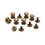 Screw Post- Round Head- 7 x 9mm Antique Brass Screw Post Round Head 7 x 9mm | 50 Sets