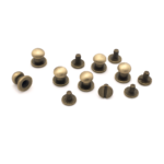 Screw Post- Round Head- 7 x 9mm B. Antique Brass Screw Post Round Head 7 x 9mm | 50 Sets
