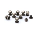 Screw Post- Round Head- 7 x 9mm Pewter Screw Post Round Head 7 x 9mm | 50 Sets